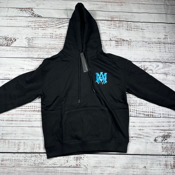 AMIRI ICE Baby Blue Logo Pull Over Hoodie Men’s Large - Picture 2 of 4